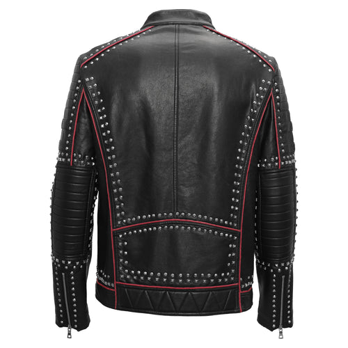 Chaqueta de motociclista de cuero sintético Urban Glimmer - NEGRA