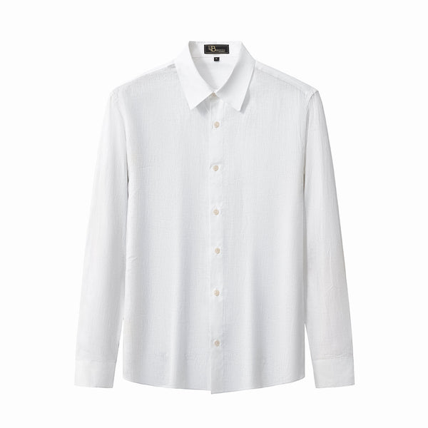 BLN585-Capri Linen Shirt-WHITE