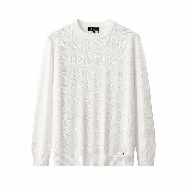 Textura Diamond Knit LS-BLANCO