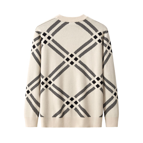 BLS119 - Paramount Lattice Knit LS-IVORY – view 2