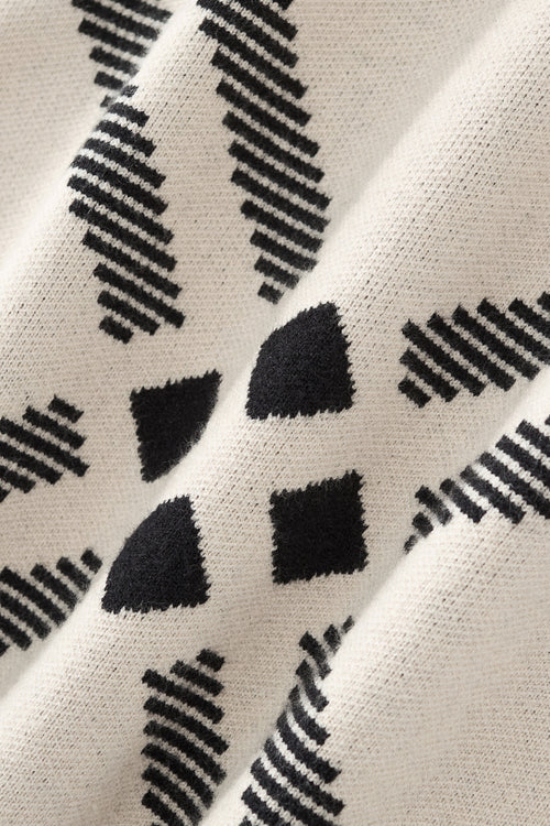 BLS119 - Paramount Lattice Knit LS-IVORY – view 6