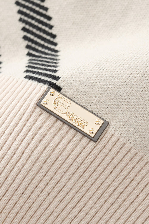 BLS119 - Paramount Lattice Knit LS-IVORY – view 7