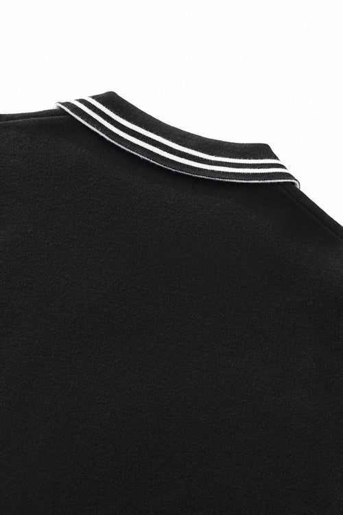 Polo de punto con cuello con ribete Monarch LS-BLACK – view 5