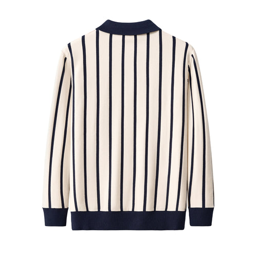 Polo de punto de rayas imperiales LS-IVORY – view 2