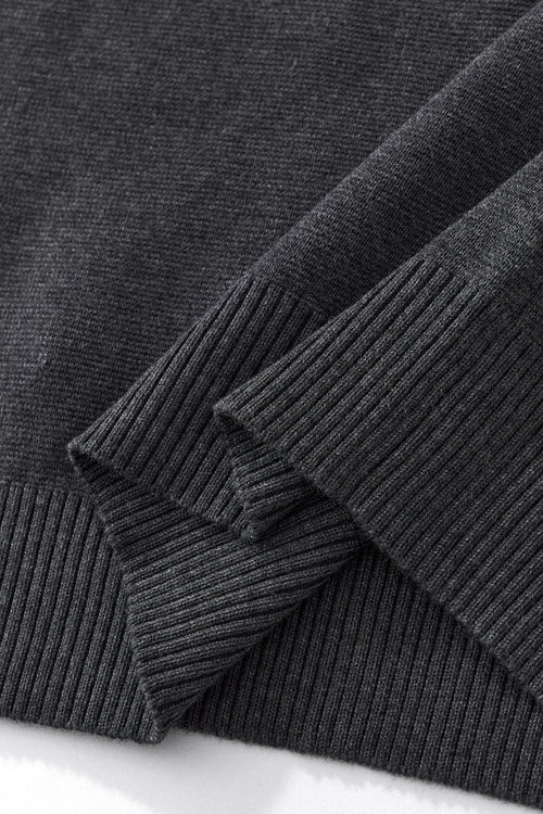 BLS127 - Dual-Layer Knit Fusion LS Sweater Shirt-GREY – view 7