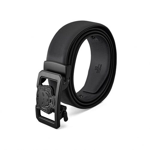 BLT032 - Lion Emblem Auto BKL Belt – Blackout Ed.-BLACK/BLACK