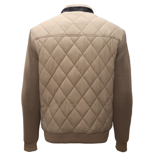 BPJ609 - Urban Crest Quilted Bomber-BEIGE – view 1