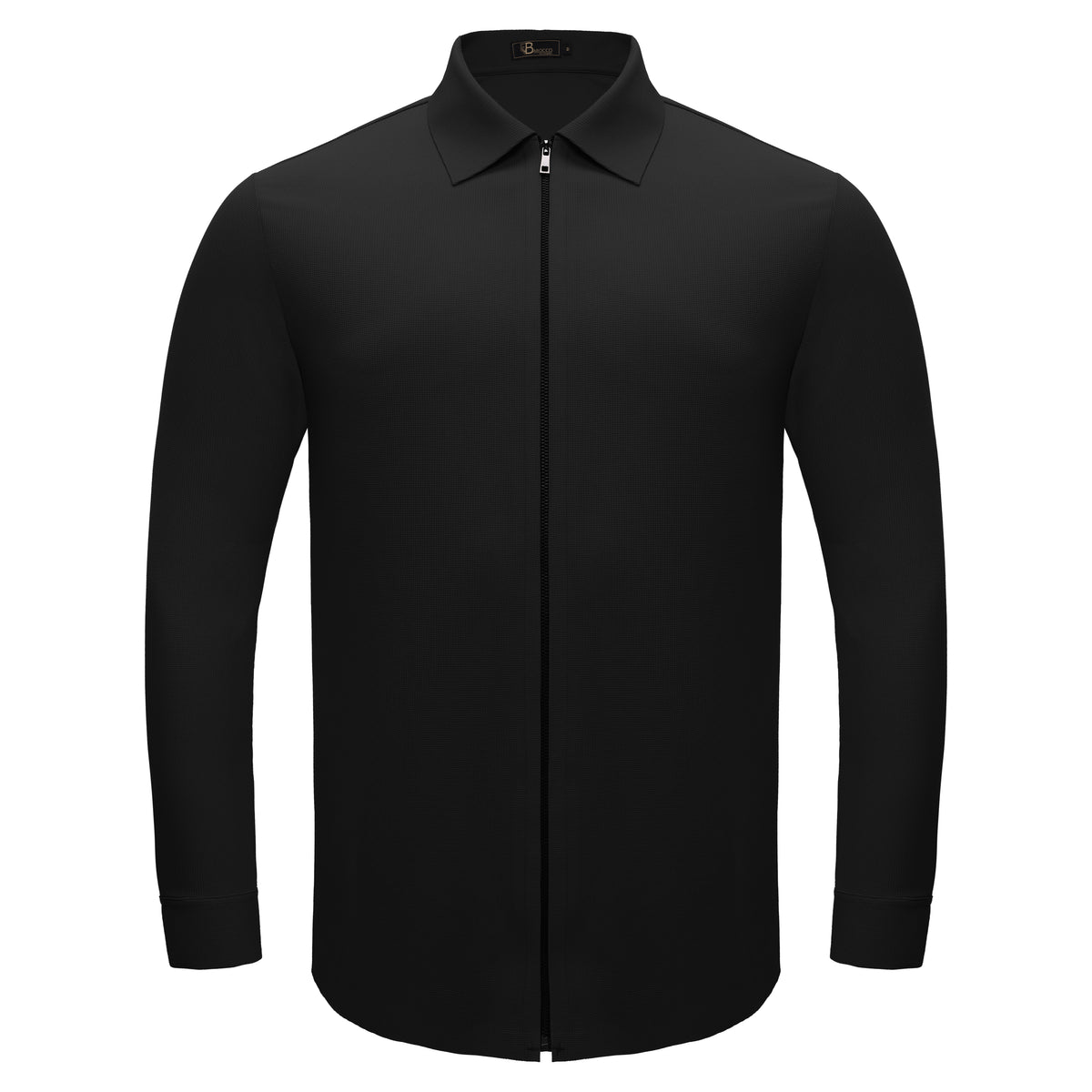 BPJ614 - Zenith Zip Shirt-BLACK