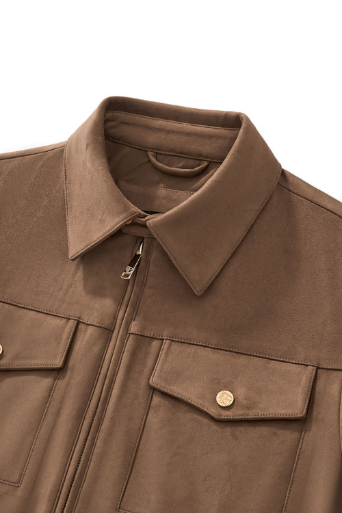 BPJ621 - Helix Utility Zip Jacket-BROWN – view 4