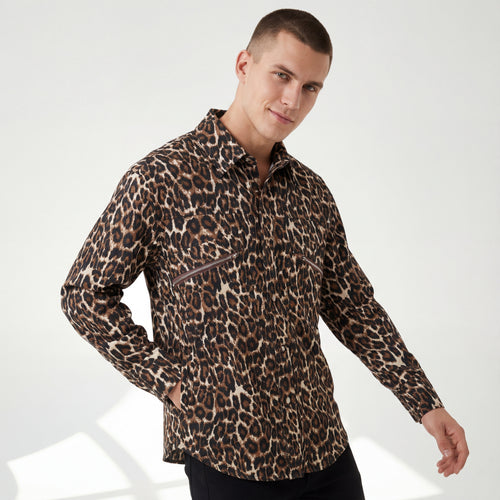 BPJ627 - Leopard Statement Jacket-LEOPARD