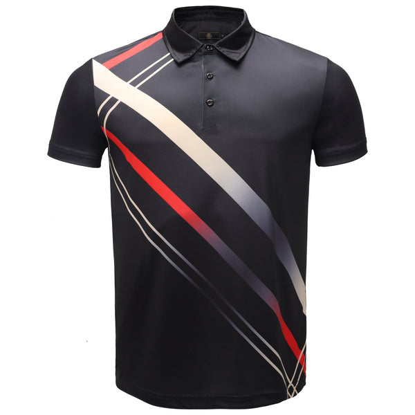 BSP615 - CHIC FLEX Polo Shirt-BLACK