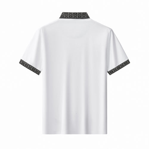BSP621-Pattern Trim Performance Polo – El Baron-WHITE – view 1