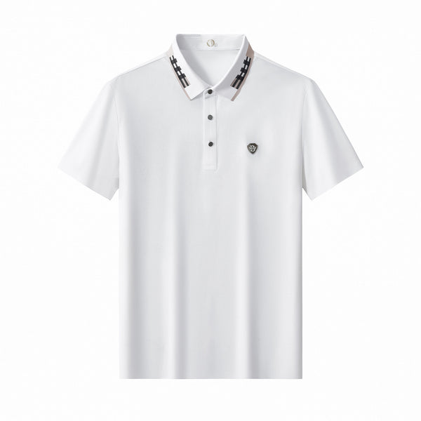 BSP624-Signature Trim Performance Polo – El Baron-WHITE