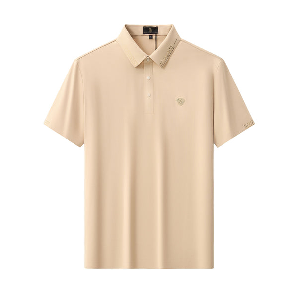 BSP627-Perforated Collar Performance Polo – El Baron-KHGLD