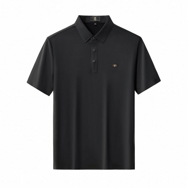 BSP628-Embossed Placket Performance Polo – El Baron-BLACK