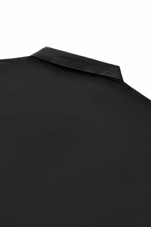 BSP628-Embossed Placket Performance Polo – El Baron-BLACK – view 6