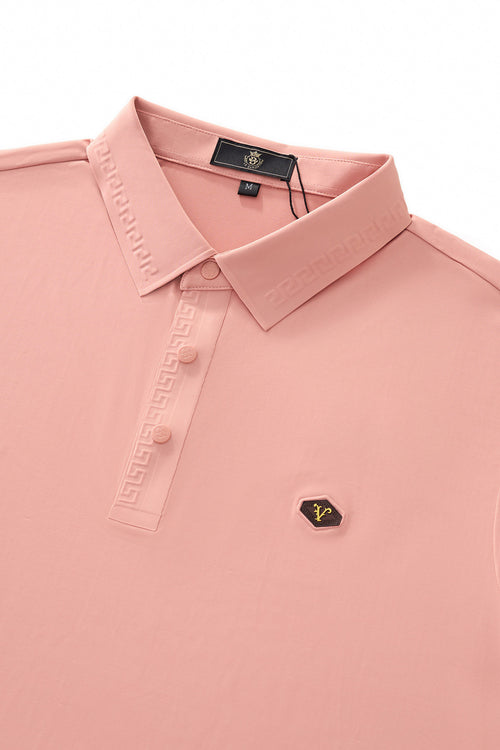 BSP628-Embossed Placket Performance Polo – El Baron-BRICK – view 2
