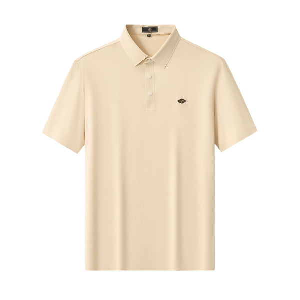 BSP628-Embossed Placket Performance Polo – El Baron-KHAKI