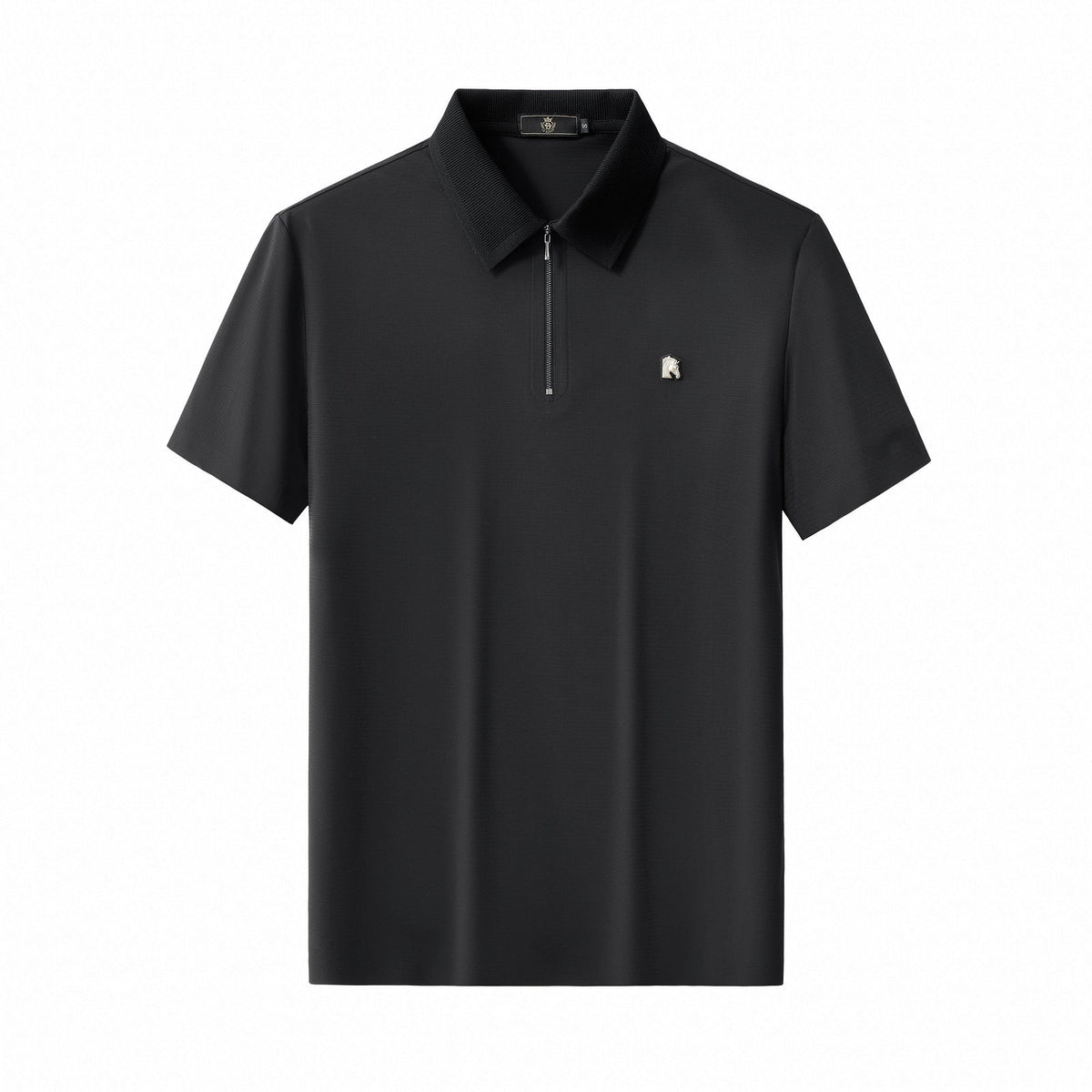 BSP630-Zip Placket Performance Polo – El Baron-BLACK – BAROCCO wholesale polo shirts
