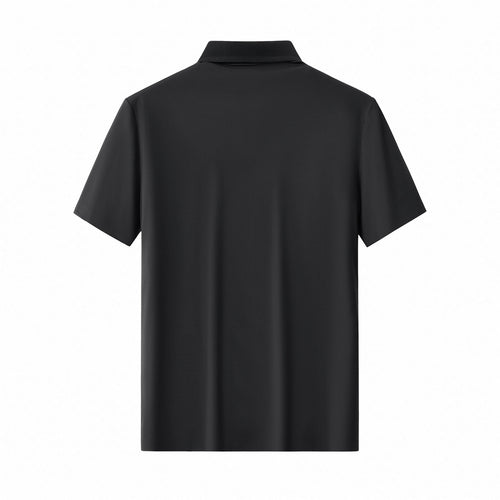 BSP630-Zip Placket Performance Polo – El Baron-BLACK – view 1