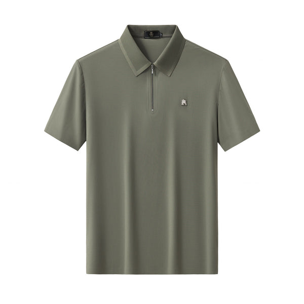 BSP630-Zip Placket Performance Polo – El Baron-DRKGR