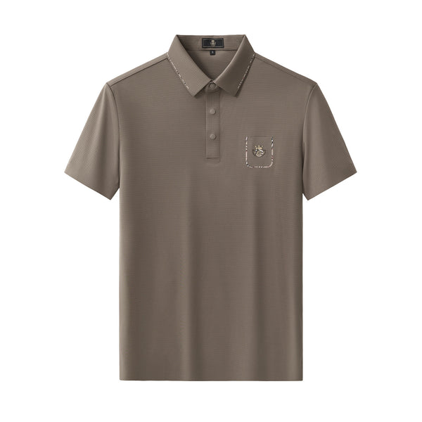 BSP631-Contrast Trim Detail Polo – El Baron-BROWN