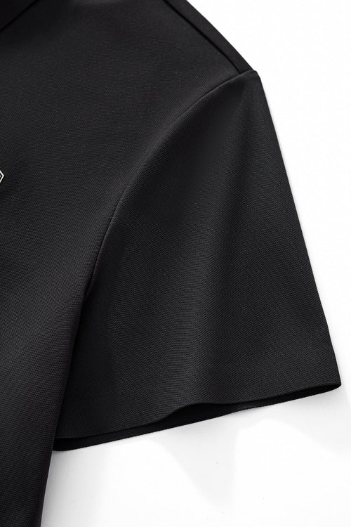 BSP632-Stealth Zip Performance Polo – El Baron-BLACK – view 4