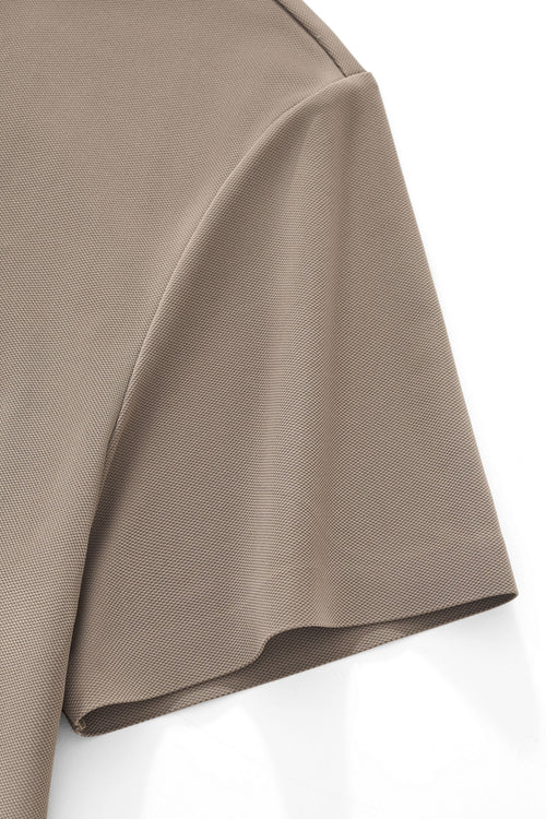 BSP632-Stealth Zip Performance Polo – El Baron-BROWN – view 4