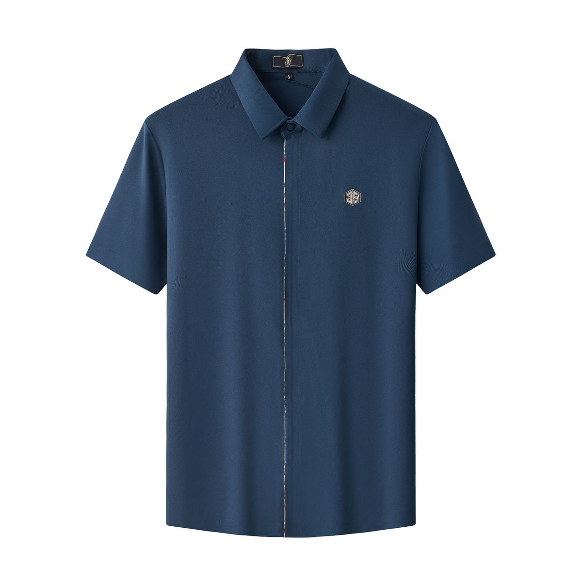 BSP632-Stealth Zip Performance Polo – El Baron-NAVY – BAROCCO wholesale polo shirts