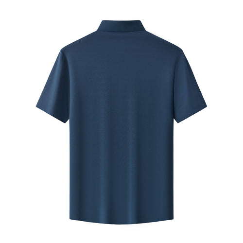 BSP632-Stealth Zip Performance Polo – El Baron-NAVY – view 1