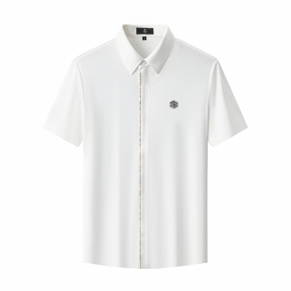 BSP632-Stealth Zip Performance Polo – El Baron-WHITE – BAROCCO wholesale polo shirts