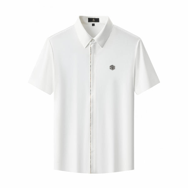 BSP632-Stealth Zip Performance Polo – El Baron-WHITE