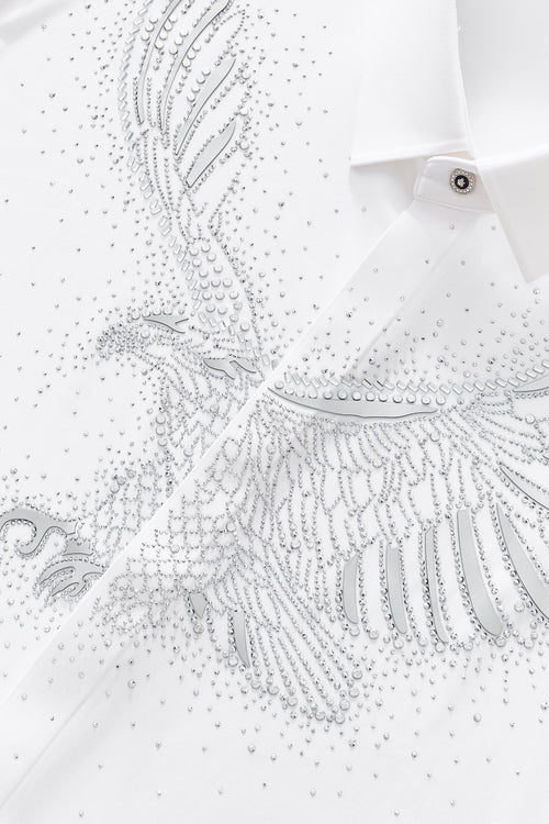 BSS922-Imperial Flight SS Shirt-WHITE/SILVER – view 5
