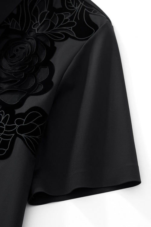 BSS929-Rose Veil Performance Shirt-BLACK – view 5