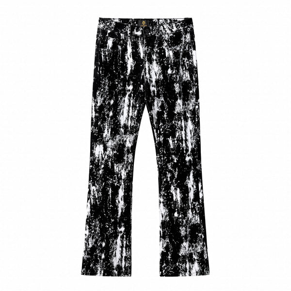 Pantalón vaquero Eclipse flocado – Century Penthouse - NEGRO