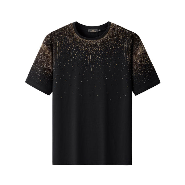 CPS215-Cascade Stone SS Shirt-BLACK/GOLD