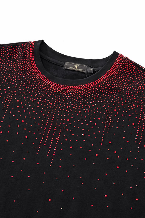 CPS215-Cascade Stone SS Shirt-BLACK/RED – view 2