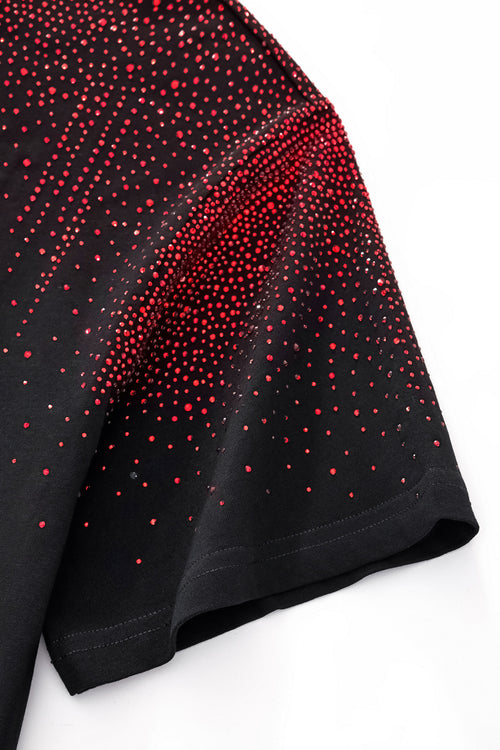 CPS215-Cascade Stone SS Shirt-BLACK/RED – view 3