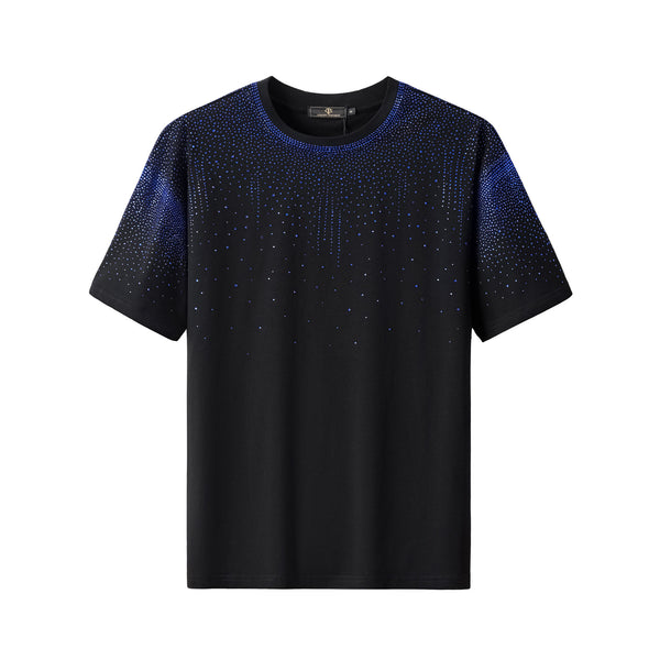CPS215-Cascade Stone SS Shirt-BLACK/ROYAL
