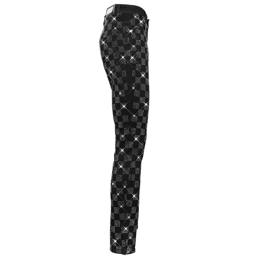 Dazzle Check Denim Pant BLACK/SILVER