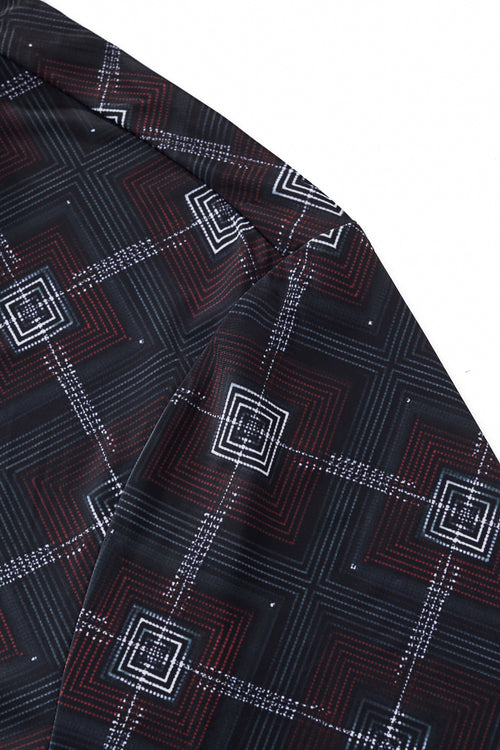 ELS103-Geometric Seamless Shirt – El Baron-BLACK – view 5