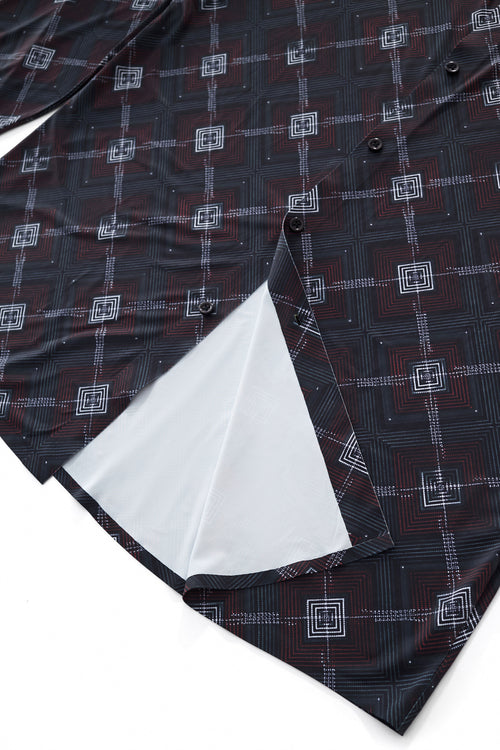 ELS103-Geometric Seamless Shirt – El Baron-BLACK – view 7