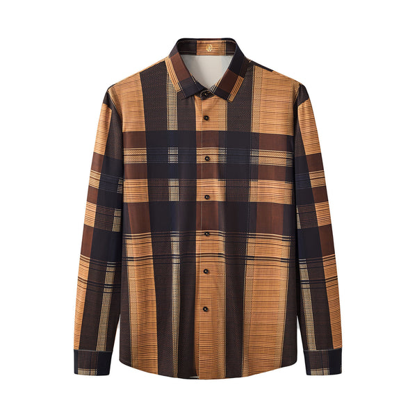 ELS108-Seamless Plaid Stripe Shirt – El Baron-CARAM