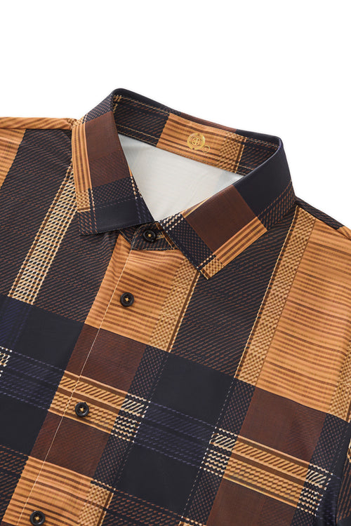 ELS108-Seamless Plaid Stripe Shirt – El Baron-CARAM – view 2