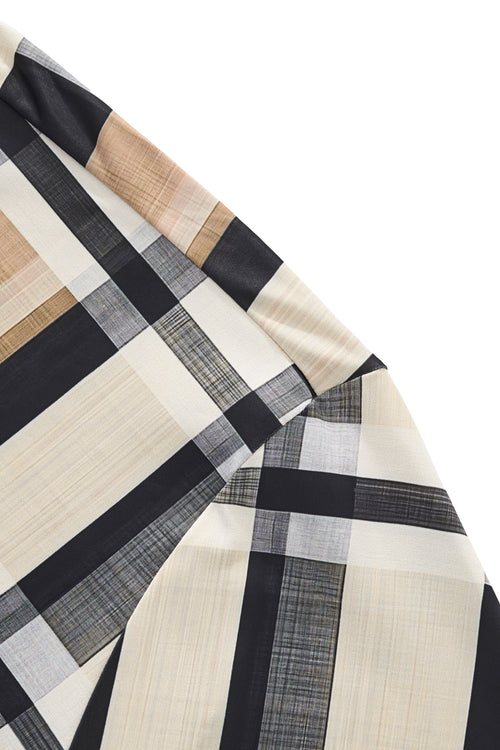 ELS110-Seamless Bold Plaid Shirt – El Baron-KHAKI – view 5