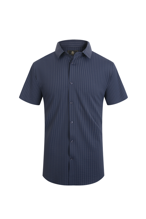 Camisa elástica de manga corta Lineform - AZUL MARINO