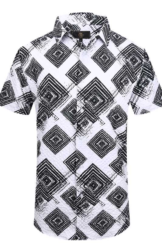 Camisa Mono Grid SS - BLANCA