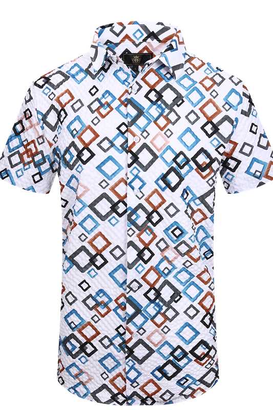Camisa Pixel Cascade SS - BLANCA/NEGRA
