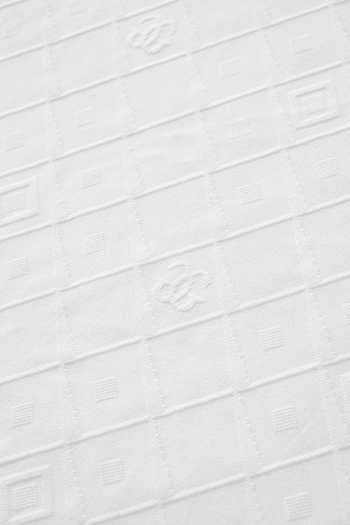ETS03-Embossed Diamond Monogram Tee – El Baron-WHITE – view 7