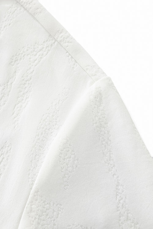 ETS05-Embossed Diamond Texture Tee – El Baron-WHITE – view 3